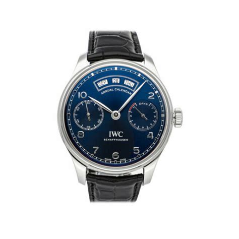 iwc portugieser blaues zifferblatt